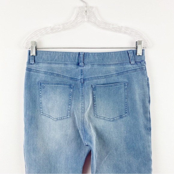 Betabrand Size M S-Petite Light Wash Blue Straight-Leg Yoga Denim Jeans - Picture 8 of 8